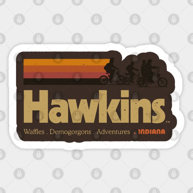 Visit Hawkins Indiana - Vintage 80s Tshirt Sticker by vo_maria